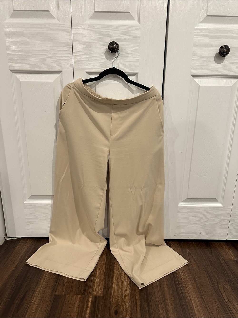 Banana Republic Wide-Leg Pants in Light Beige